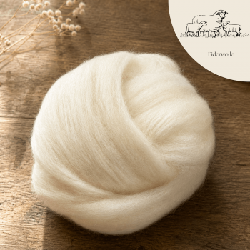 Eiderwolle | Spinnfaser natur | 100% regional